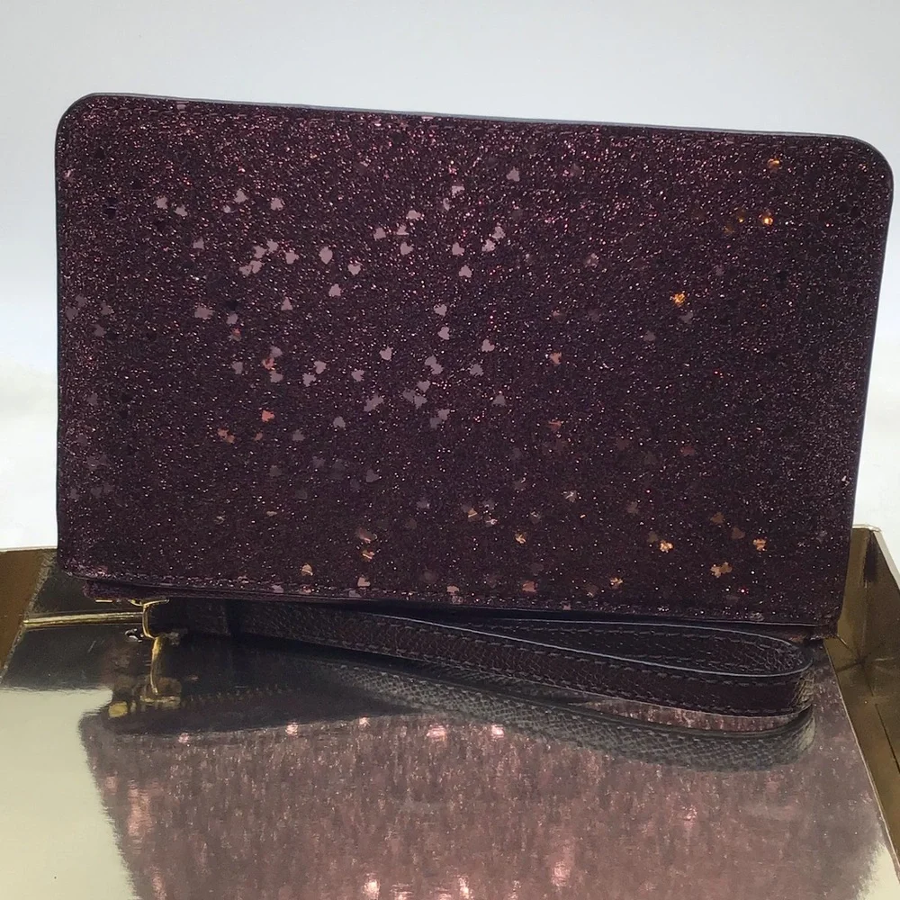 Coach heart glitter